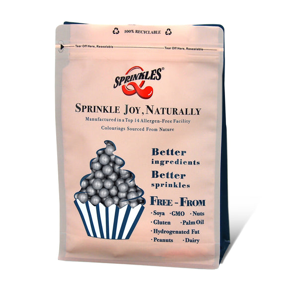 Silver 8mm Pearls - No Nut Kosher Certified Sprinkles Cake Decoration