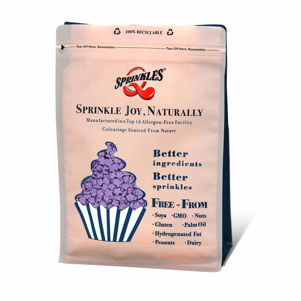 Purple Confetti Flower - No Nut Natural Ingredients Sprinkles For Cake