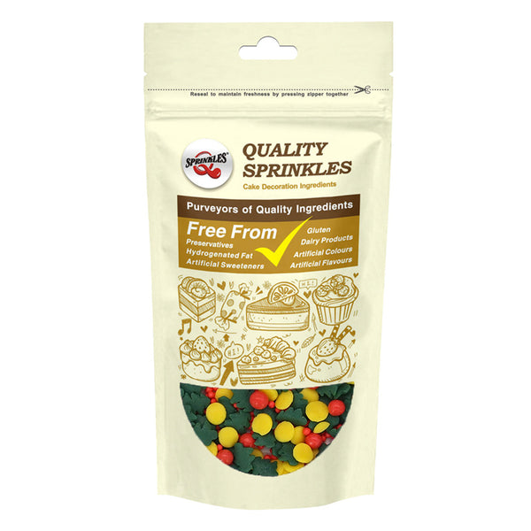 Santa’s Sparkle - Soya Free Vegan Sprinkles Blend Cake Decoration