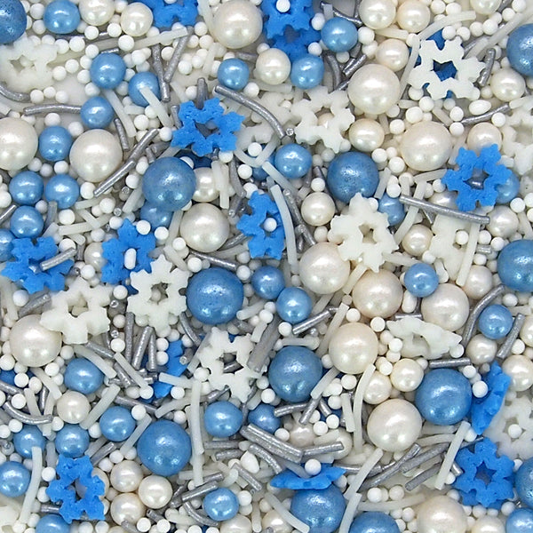 Snowy Wonder - Nuts Free Palm Oil Free Sprinkles Mix Cake Decor