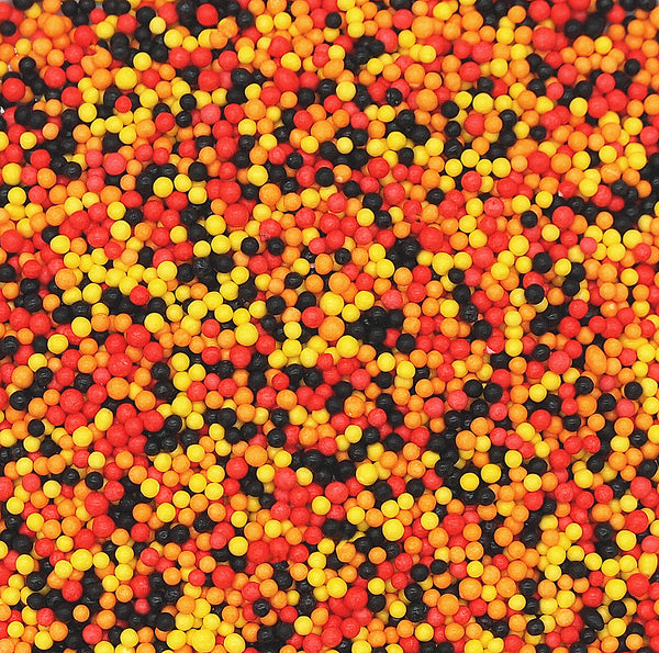 Halloween Nonpareils - Gluten Free Soya Free Sprinkles Cake Decoration (Top 14 Allergen Free, Naturally Sourced Ingredients, Plant-based, Clean Label Free From GMO, Hydrogenated Fat, Palm oil, Certified Vegan, BRC, Kosher, Halal & FDA)