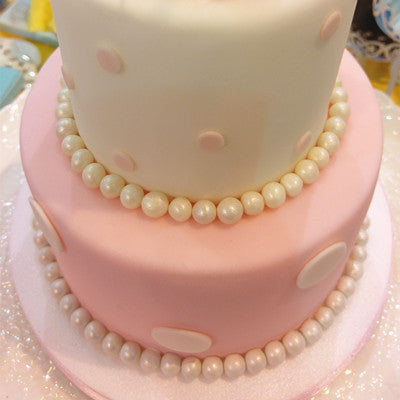 Shimmer White 6mm Pearls - Gluten Free Vegan Sprinkles Cake Decoration