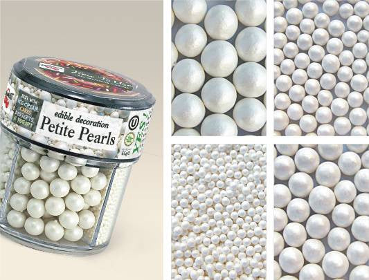 Petite Pearls - Dairy Free Natural Ingredient Vegan Sprinkles For Cake