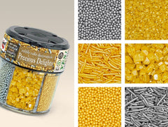 Precious Delights - No GMOs No Nut Kosher Certified Sprinkles For Cake (Top 14 Allergen Free, Naturally Sourced Ingredients, Plant-based, Clean Label, Hydrogenated Fat, Palm oil, Vegan, BRC, Halal & FDA)