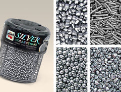 Silver Collections - Gluten Free Kosher Certified Sprinkles For Cake (Top 14 Allergen Free, Naturally Sourced Ingredients, Plant-based, Clean Label Free From GMO, Hydrogenated Fat, Palm oil, Vegan, BRC, Halal & FDA)
