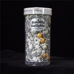 Santa Claus Village - Nut Free Christmas Sprinkles Mix Cake Decoration (Top 14 Allergen Free, Naturally Sourced Ingredients, Plant-based, Clean Label Free From GMO, Hydrogenated Fat, Palm oil, Certified Vegan, BRC, Kosher, Halal & FDA)
