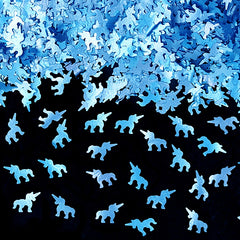 Blue Glitter Unicorns - Dairy Free Clean Label Vegan Edible Decoration (Top 14 Allergen Free, Naturally Sourced Ingredients, Plant-based, Free From GMO, Hydrogenated Fat, Palm oil, BRC, Kosher, Halal & FDA)