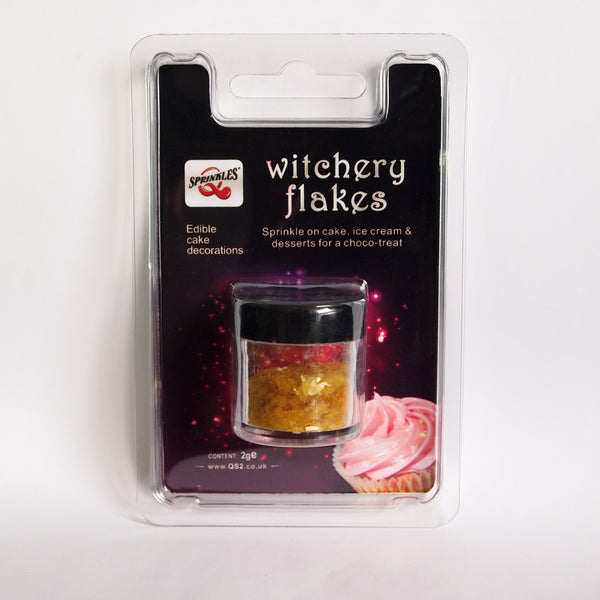 Yellow Witchery Flakes - No Dairy Natural Ingredient Edible Decoration