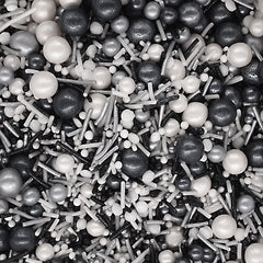Tuxedo - Gluten Free Clean Lable Sprinkles Medley Cake Decoration (Top 14 Allergen Free, Naturally Sourced Ingredients, Plant-based, Free From GMO, Hydrogenated Fat, Palm oil, Certified Vegan, BRC, Kosher, Halal & FDA)