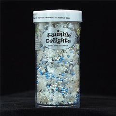Winter Wonderland - No Gluten No Dairy Sprinkles Medley Cake Decor (Top 14 Allergen Free, Naturally Sourced Ingredients, Plant-based, Clean Label Free From GMO, Hydrogenated Fat, Palm oil, Certified Vegan, BRC, Kosher, Halal & FDA)