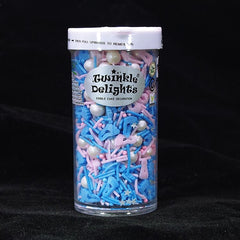 Baby Shower - Gluten Free Clean Lable Sprinkles Mix Vegan Cake Decor (Top 14 Allergen Free, Naturally Sourced Ingredients, Plant-based, Free From GMO, Hydrogenated Fat, Palm oil, BRC, Kosher, Halal & FDA)