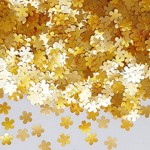 Gold Glitter Flowers - Non Dairy Kosher Certified Edible Decoration