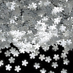 Silver Glitter Flowers - Non GMO Kosher Certified Edible Decoration (Top 14 Allergen Free, Naturally Sourced Ingredients, Plant-based, Clean Label, Hydrogenated Fat, Palm oil, Vegan, BRC, Halal & FDA)