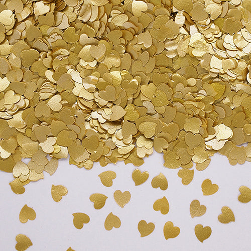 Gold Glitter Hearts - No Nut No Soy Halal Certified Edible Decoration