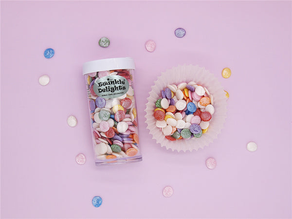 Rainbow Confetti 10MM Big Sequins - Non Dairy Clean Lable Sprinkles
