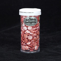 Shimmer Red Confetti 10MM Big Sequins -Halal Sprinkles Cake Decoration (Top 14 Allergen Free, Naturally Sourced Ingredients, Plant-based, Clean Label Free From GMO, Hydrogenated Fat, Palm oil, Certified Vegan, BRC, Kosher & FDA)