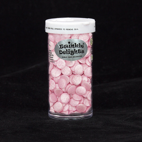 Shimmer Pink Confetti 10MM Big Sequins - Natural Ingredients Sprinkles