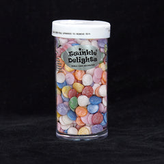Shimmer Rainbow Confetti 10MM Big Sequins - No Gluten Sprinkles 4 Cake (Top 14 Allergen Free, Naturally Sourced Ingredients, Plant-based, Clean Label Free From GMO, Hydrogenated Fat, Palm oil, Certified Vegan, BRC, Kosher, Halal & FDA)