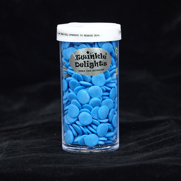 Blue Confetti 10MM Big Sequins - No Nuts No Soya Sprinkles Cake Decor