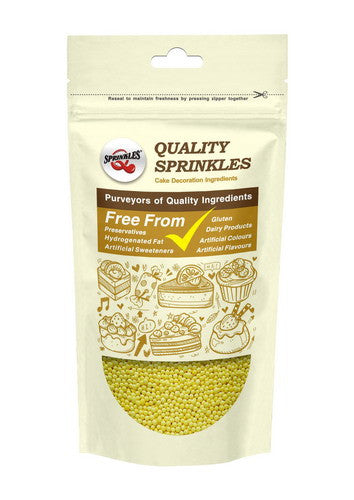 Yellow Nonpareils - Nut Free Halal Certified Sprinkles Cake Decoraiton
