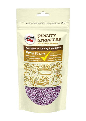 Shimmer Purple 4mm Pearls - No Dairy No Soy Halal Certified Sprinkles