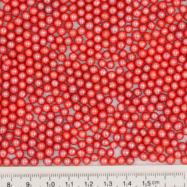 Shimmer Red 4mm Pearls - Soya Free Kosher Sprinkles Cake Decoration