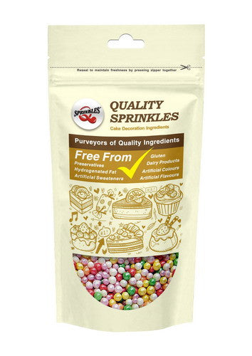 Shimmer Rainbow 6mm Pearls - Nuts Free Natural Ingredients Sprinkles
