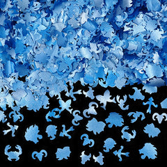 Blue Glitter Star Signs - Natural Ingredient Halal Edible Decoration (Top 14 Allergen Free, Plant-based, Clean Label Free From GMO, Hydrogenated Fat, Palm oil, Certified Vegan, BRC, Kosher & FDA)