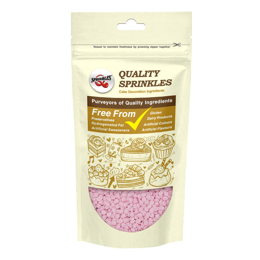 Pink Confetti Sequins - Dairy Free Halal Sprinkles Cake Decoration