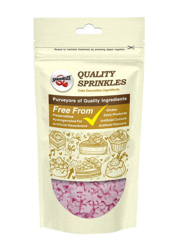 Pink Confetti Crown - Soya Free Natural Ingredients Sprinkles For Cake