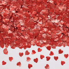 Red Glitter Hearts -Gluten Free Halal Certified Edible Cake Decoration (Top 14 Allergen Free, Naturally Sourced Ingredients, Plant-based, Clean Label Free From GMO, Hydrogenated Fat, Palm oil, Vegan, BRC, Kosher & FDA)