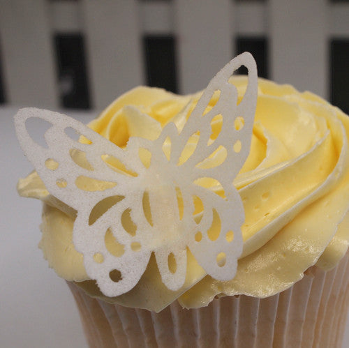 Edible Wafer Lace White Butterfly - No Dairy No Nuts Cake Decoration
