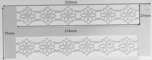 Edible Wafer Paper White Lace Strips - Non Dairy Vegan Cake Decoration