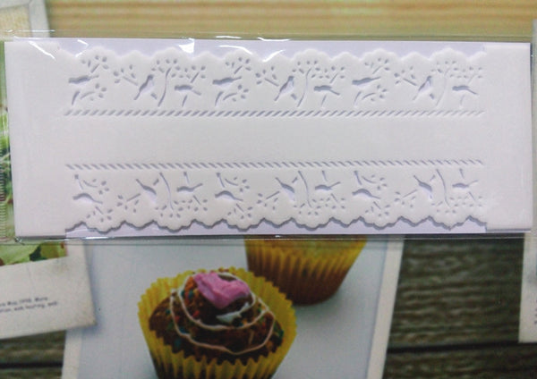 Edible White Wafer Paper lace ribbon - Non Gmo No Soya Cake Decoration
