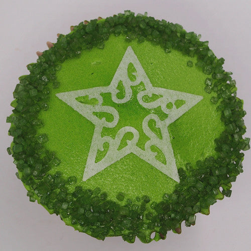 Edible White Wafer Paper Lace Star - Halal Certified Cake Decoration