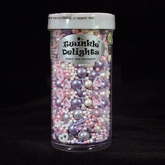 Passion Pink - Dairy Free Natural Ingredient Sprinkles Medley For Cake (Top 14 Allergen Free,  Plant-based, Clean Label Free From GMO, Hydrogenated Fat, Palm oil, Certified Vegan, BRC, Kosher, Halal & FDA)