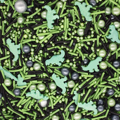 Jurassic Forest - Gluten Free Vegan Sprinkles Blend Cake Decorations (Top 14 Allergen Free, Naturally Sourced Ingredients, Plant-based, Clean Label Free From GMO, Hydrogenated Fat, Palm oil, BRC, Kosher, Halal & FDA)