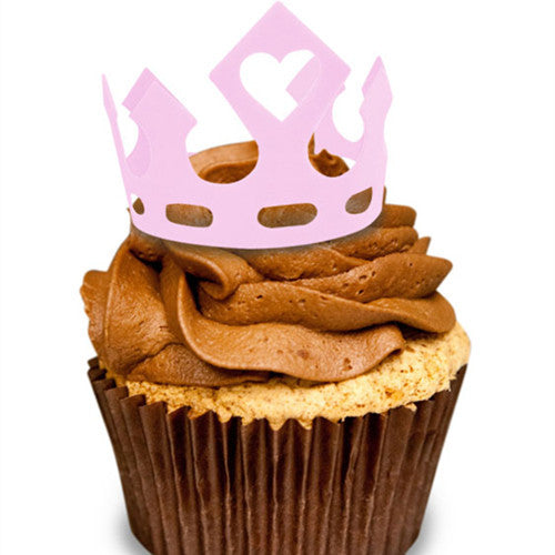 3D DIY Edible Wafer Light Pink Crown - Dairy Free Cake Decoration