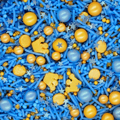 Royal Blue Party - No Gluten Kosher Certified Sprinkles Blend For Cake (Top 14 Allergen Free, Naturally Sourced Ingredients, Plant-based, Clean Label Free From GMO, Hydrogenated Fat, Palm oil, Vegan, BRC, Halal & FDA)