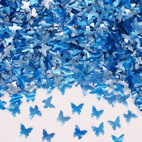 Blue Glitter Butterfly - Nuts Free Halal Certified Edible Decoration