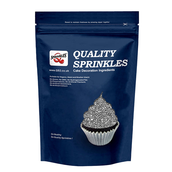 Silver Sugar Crystals - Soy Free Clean Label Sprinkles Cake Decoration