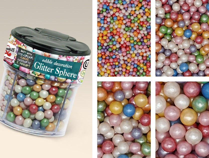 Glitter Sphere - Nuts Free Kosher Certified Sprinkles Cake Decoration –  Quality Sprinkles (UK) Ltd