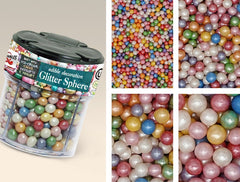 Glitter Sphere - Nuts Free Kosher Certified Sprinkles Cake Decoration (Top 14 Allergen Free, Naturally Sourced Ingredients, Plant-based, Clean Label Free From GMO, Hydrogenated Fat, Palm oil, Vegan, BRC, Halal & FDA)