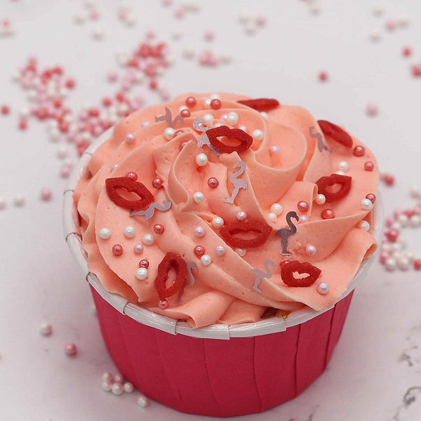 Red Confetti Lip - Soya Free Clean Label Sprinkles Cake Decorations