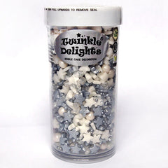 Holy Night - Dairy Free Non-GMOs Christmas Sprinkles Medley For Cake (Top 14 Allergen Free, Naturally Sourced Ingredients, Plant-based, Clean Label, Hydrogenated Fat, Palm oil, Certified Vegan, BRC, Kosher, Halal & FDA)