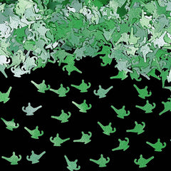 Green Glitter Magic Lamps - Gluten Free Nuts Free Edible Decoration (Top 14 Allergen Free, Naturally Sourced Ingredients, Plant-based, Clean Label Free From GMO, Hydrogenated Fat, Palm oil, Certified Vegan, BRC, Kosher, Halal & FDA)