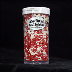 Candy Cane - Dairy Free Halal Certified Vegan Christmas Sprinkles Mix (Top 14 Allergen Free, Naturally Sourced Ingredients, Plant-based, Clean Label Free From GMO, Hydrogenated Fat, Palm oil, BRC, Kosher & FDA)