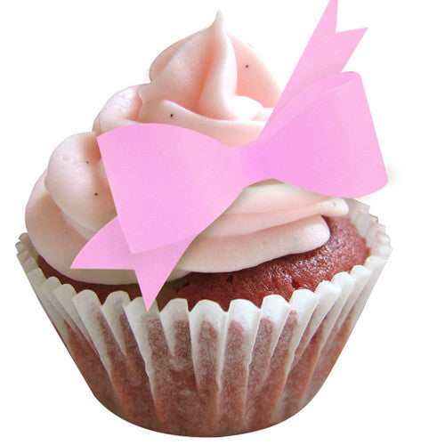 3D DIY Edible Wafer Pink Bow - Dairy Free Sugar Free Cake Decoration