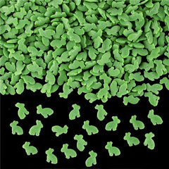 Green Confetti Rabbit - Dairy Free Natural Ingredients Vegan Sprinkles (Top 14 Allergen Free, Plant-based, Clean Label Free From GMO, Hydrogenated Fat, Palm oil, BRC, Kosher, Halal & FDA)