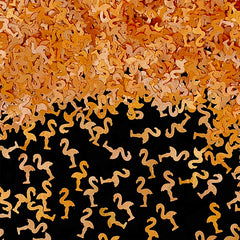 Orange Glitter Flamingos - Dairy Free Non GMO Vegan Edible Decoration (Top 14 Allergen Free, Naturally Sourced Ingredients, Plant-based, Hydrogenated Fat, Palm oil, BRC, Kosher, Halal & FDA)